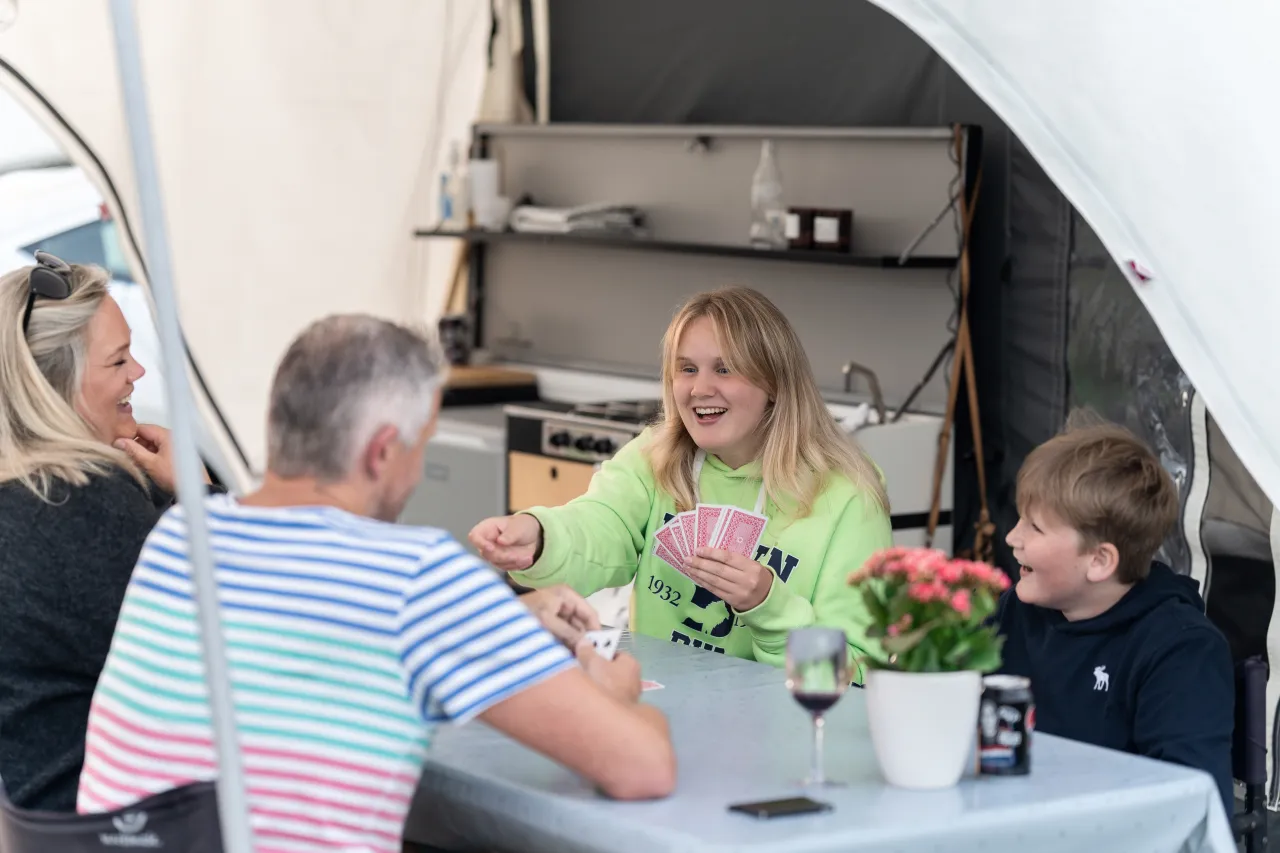 Familiekos på camping